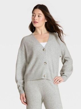 Last One Womens Cardigan Cable Sweater Small Auden Heather Gray New NWT S